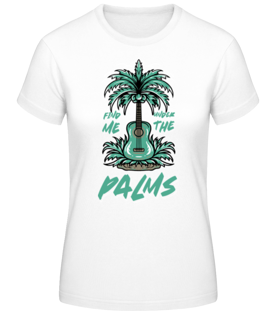 Vorschau: Under The Palms - Frauen Basic T-Shirt - Weiß - Vorne