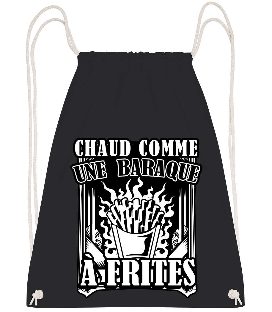 Comme Une Baraque À Frites - Sac à dos Drawstring - Noir - Vorn