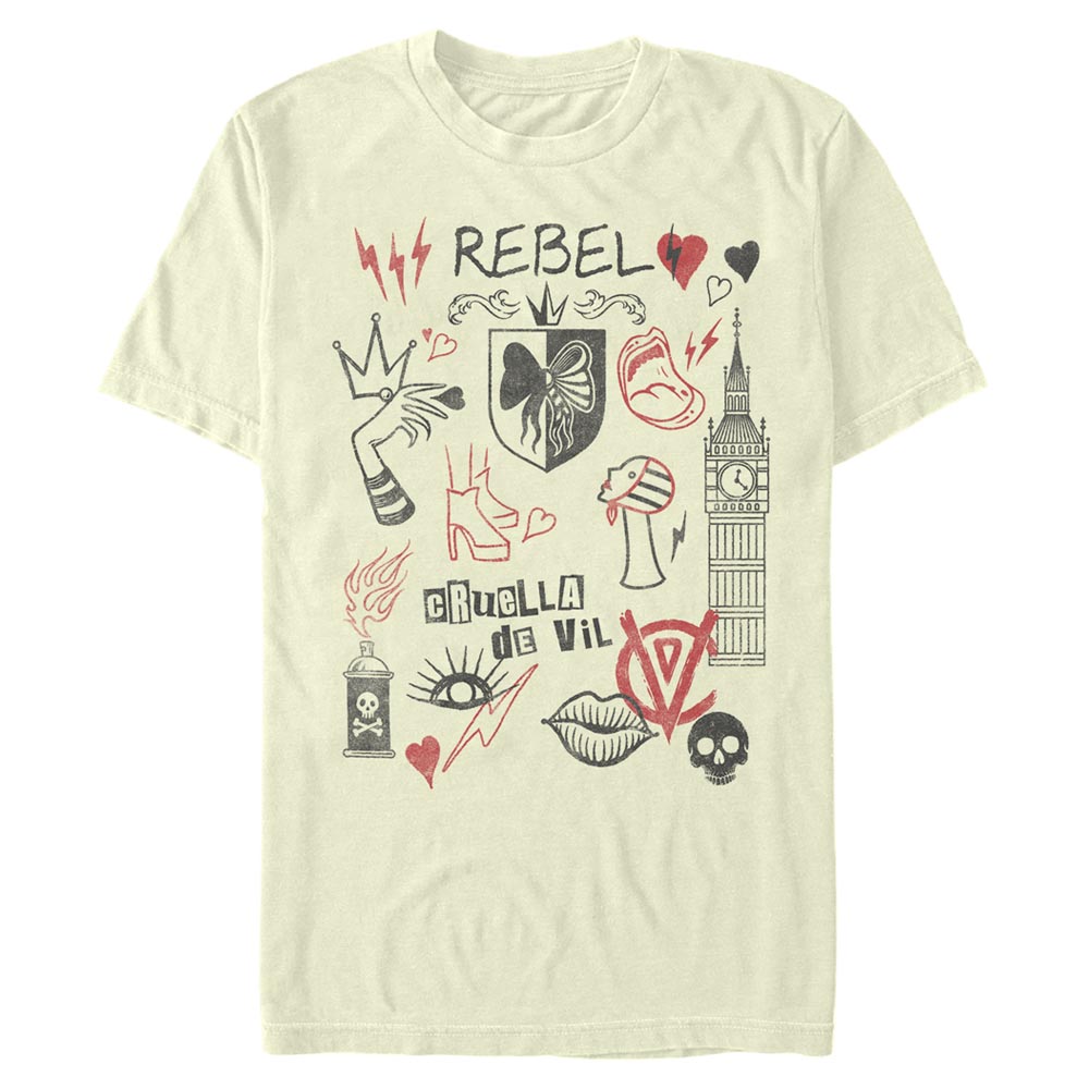 Disney Classics - Cruella - Logo Rebel Queen - Homme T-shirt