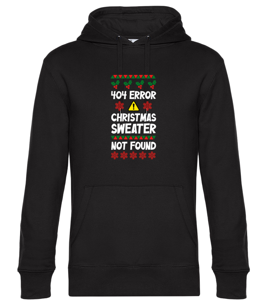 Vorschau: 404 Error Christmas Sweater - Unisex Premium Hoodie - Schwarz - Vorne