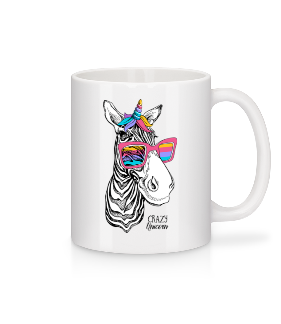 Crazy Unicorn · Mug en céramique blanc