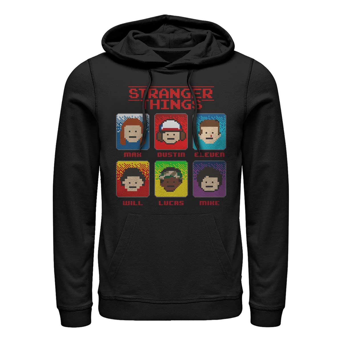 Netflix - Stranger Things - Photo de groupe 8 Bit Stranger - Unisex Sweat à capuche