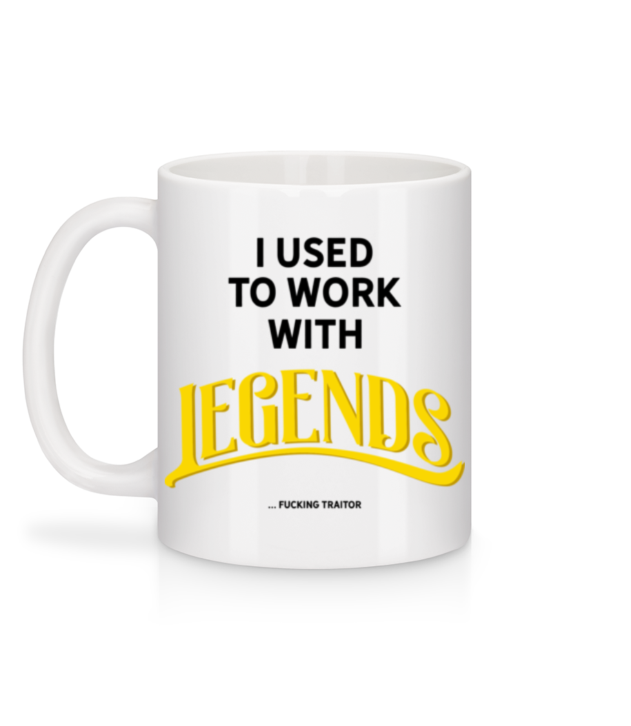 Aperçu: Used To Work With Legends - Mug en céramique blanc - Blanc - Derrière