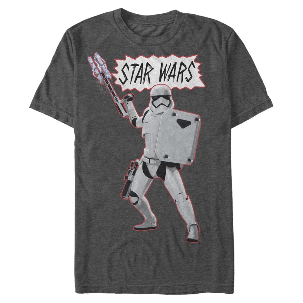 Aperçu: Star Wars - Le Réveil de la Force - Stormtrooper War - Homme T-shirt - Anthracite chiné - Devant