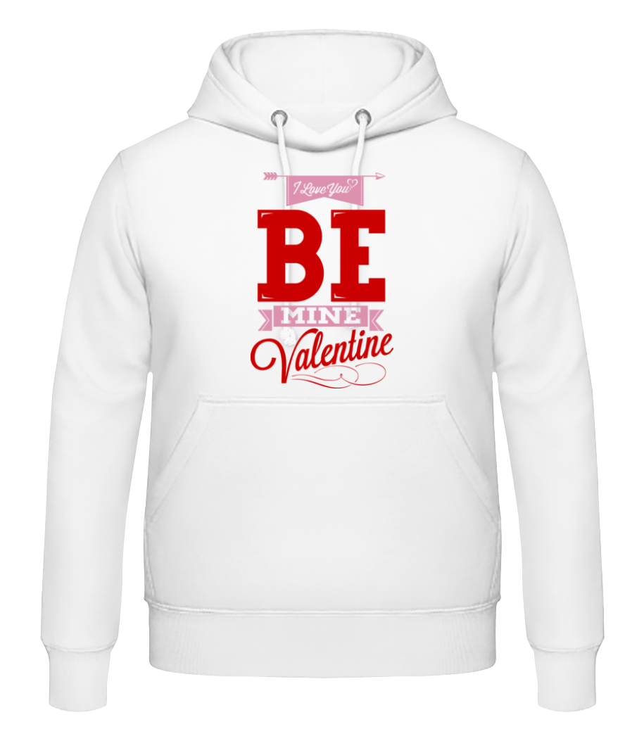 Aperçu: Be Mine Valentine - Sweat à capuche Homme - Blanc - Devant