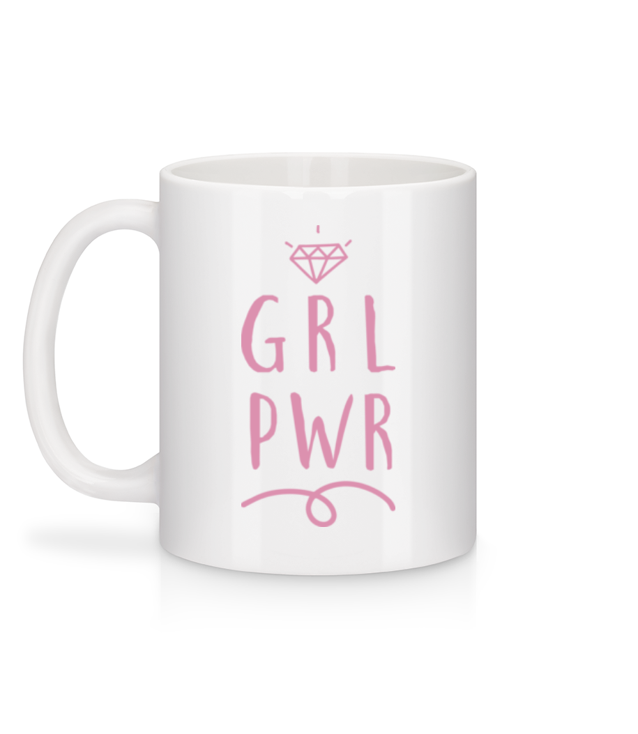 GRL PWR - Mug en céramique blanc - Blanc - Derrière