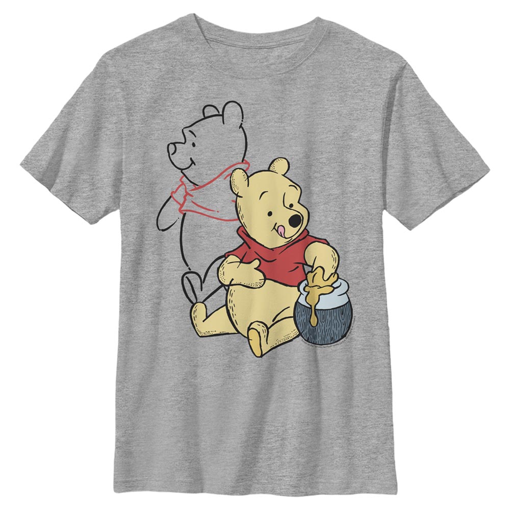 Disney - Winnie l'ourson - Winnie l'ourson Pooh Line art - Enfant T-shirt