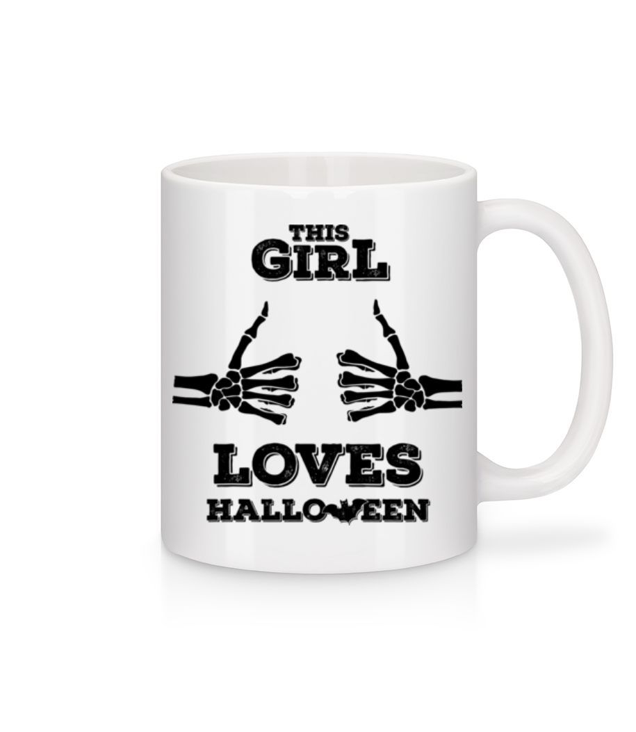 This Girl Loves Halloween · Mug en céramique blanc