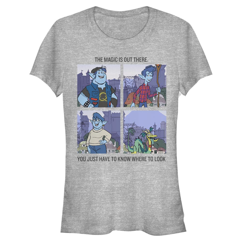 Pixar - En avant - Photo de groupe Magic Out There - Femme T-shirt - Gris chiné - Devant
