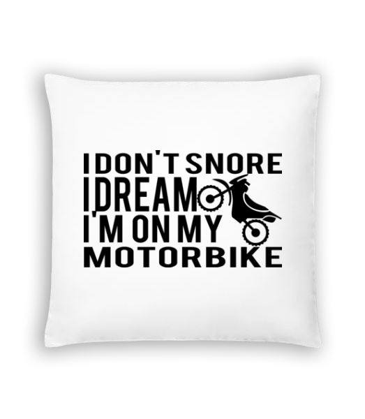 Dreaming Of My Motorbike - Coussin - Blanc - Devant