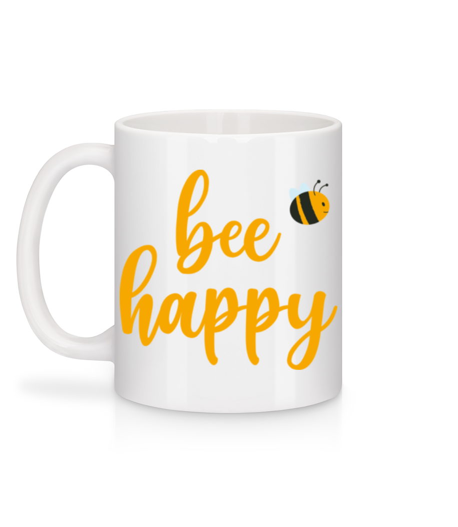 Aperçu: Bee Happy - Mug en céramique blanc - Blanc - Derrière