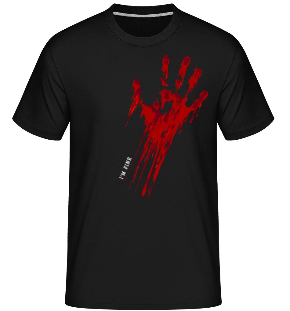 Aperçu: I'm Fine -  T-Shirt Shirtinator homme - Noir - Devant