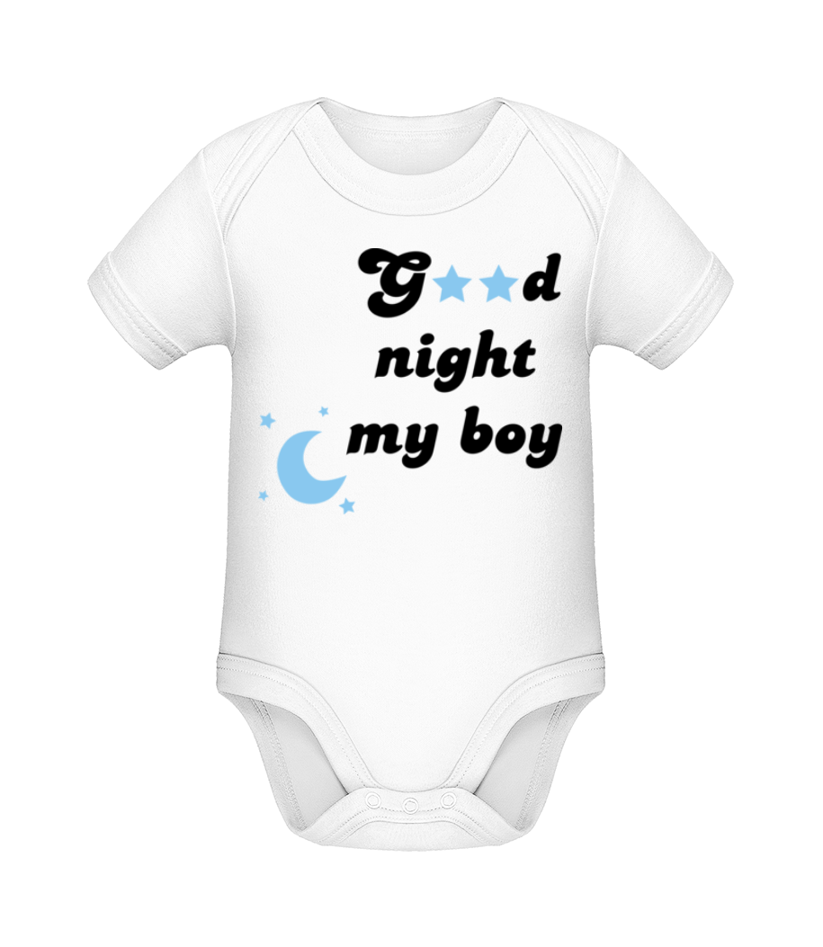 Aperçu: Good Night My Boy - Body manches courtes bio - Blanc - Devant