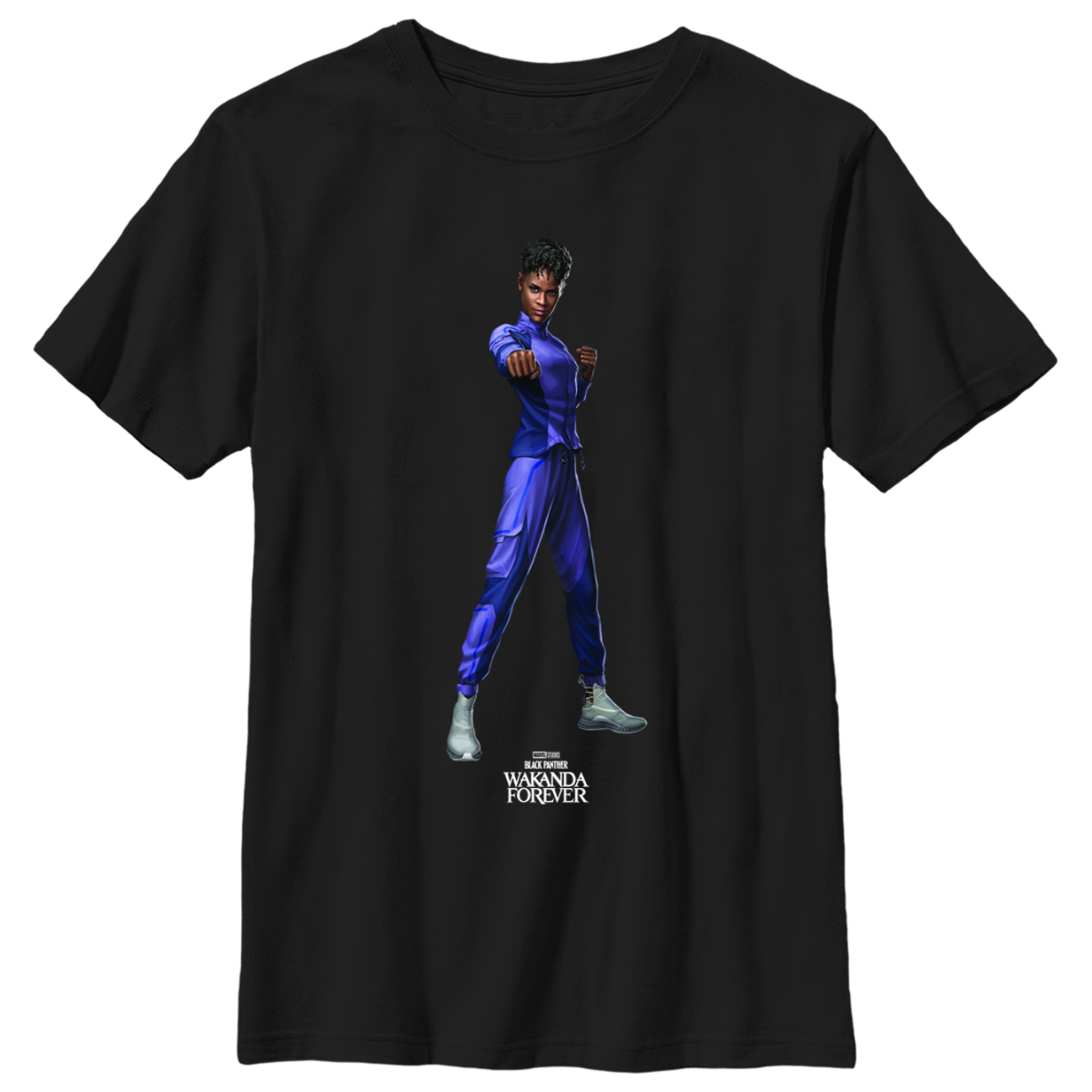 Marvel - Panthère noire Wakanda pour toujours - Shuri Blank - Enfant T-shirt - Noir - Devant