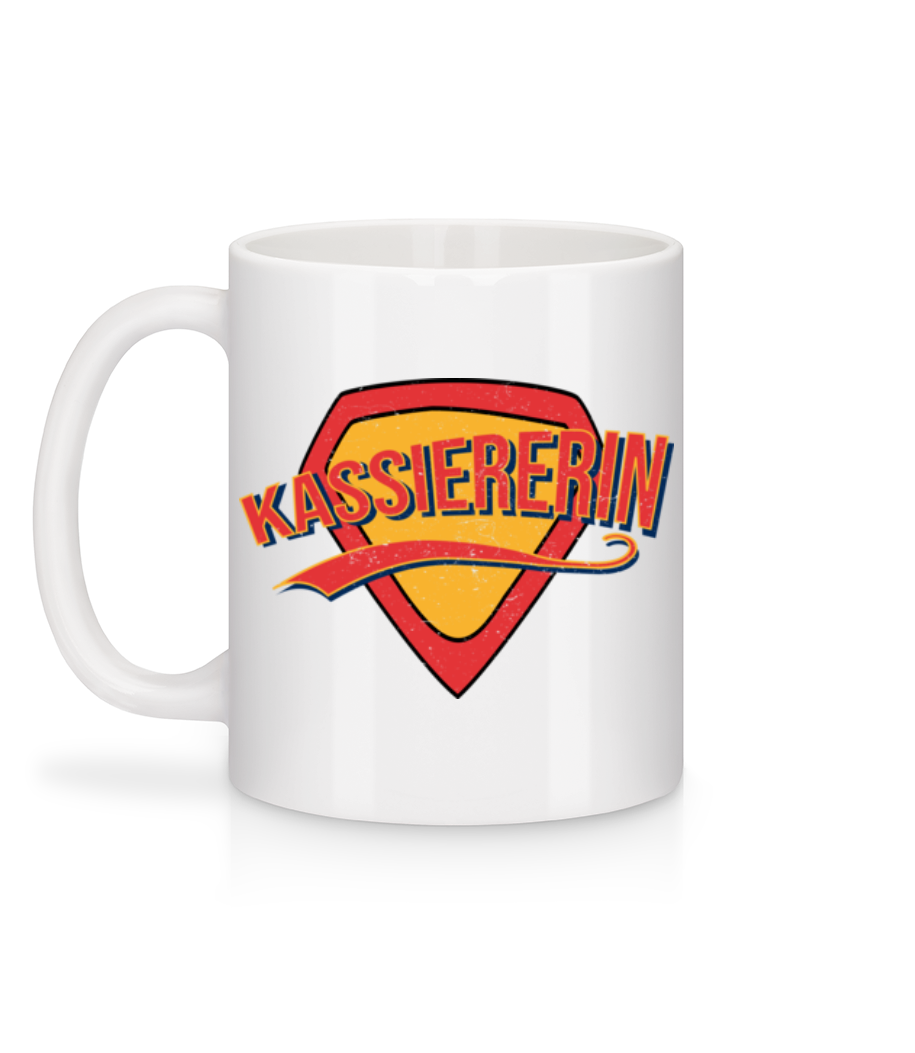 Superheldin Kassiererin - Tasse - Weiß - Hinten