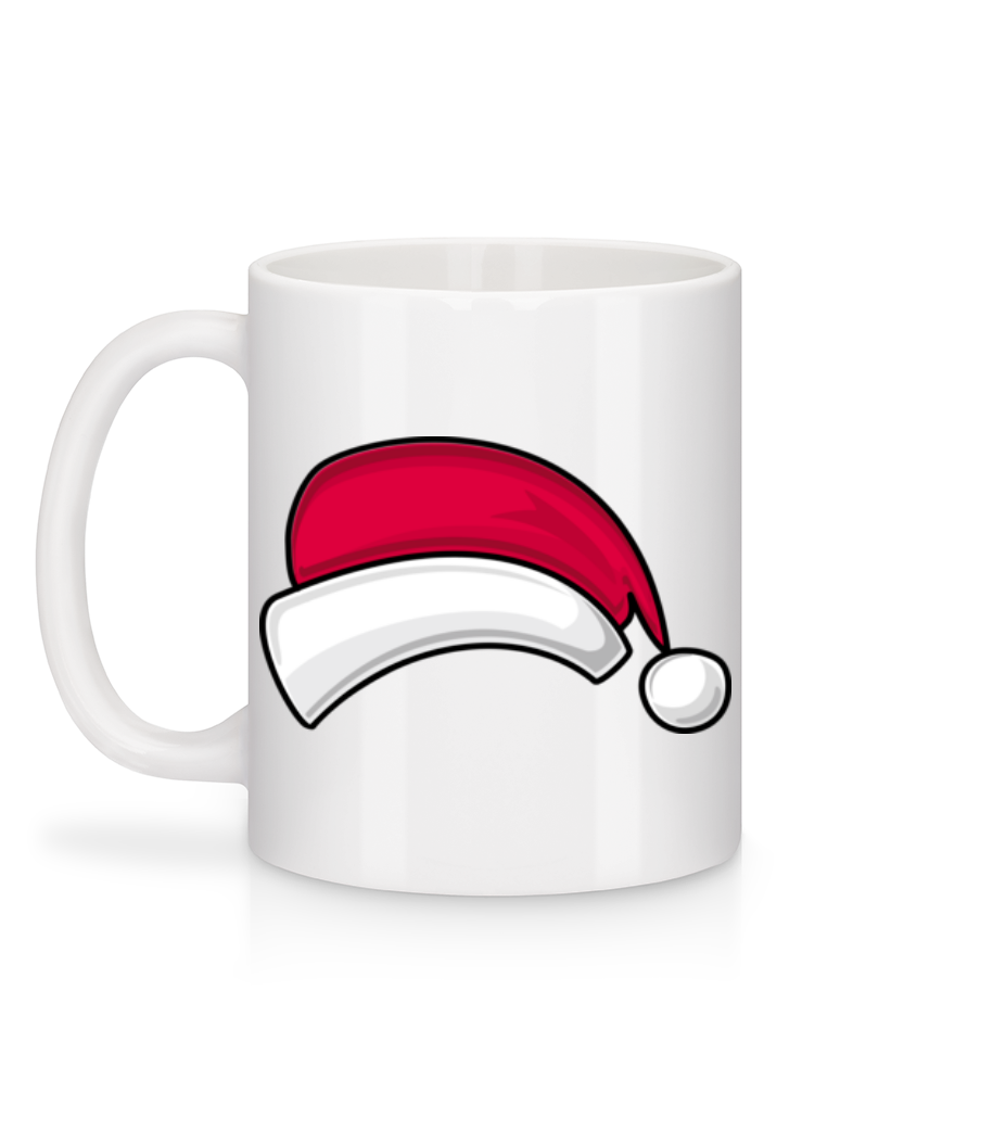 Aperçu: Chapeau De Père Noël - Mug en céramique blanc - Blanc - Derrière