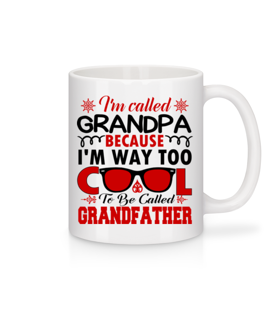 Way Too Cool Grandpa · Mug en céramique blanc