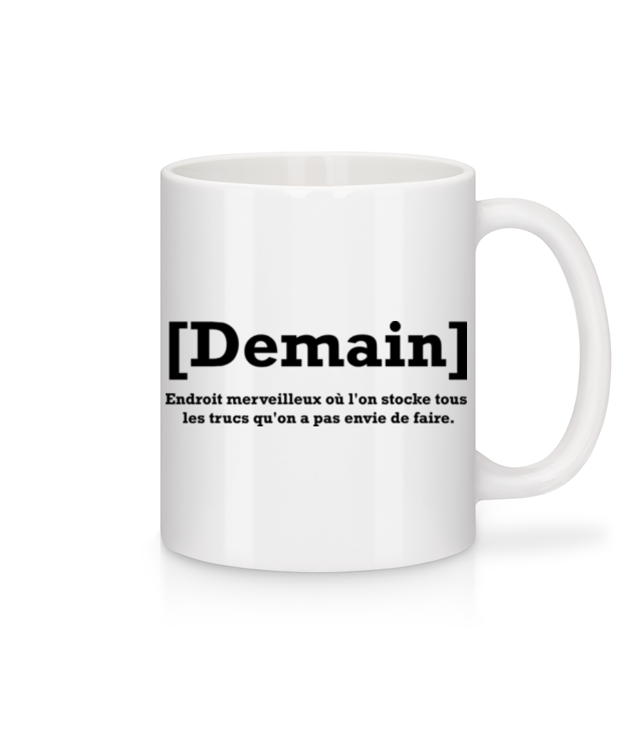 Demain · Mug en céramique blanc