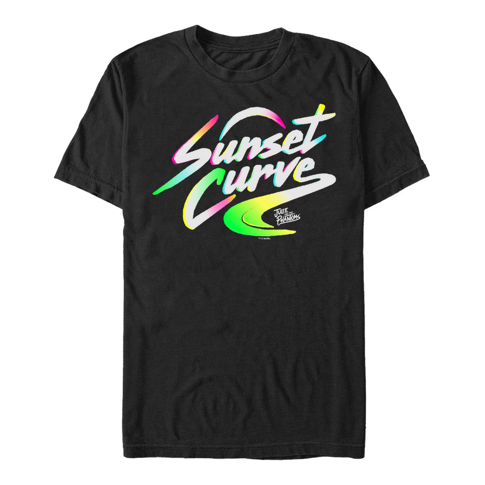 Aperçu: Netflix - Julie And The Phantoms - Logo Sunset Curve - Homme T-shirt - Noir - Devant