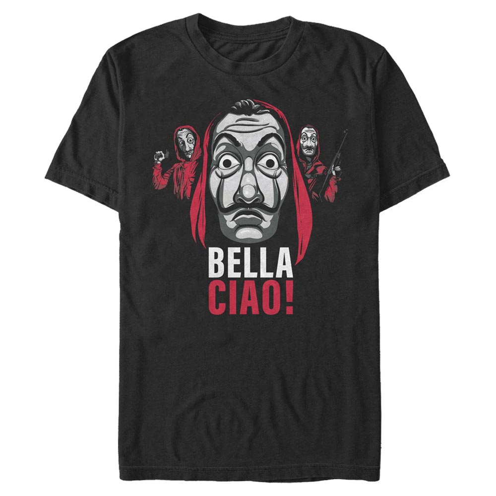 Netflix - La casa de papel - Photo de groupe Ciao Masked Trio - Homme T-shirt