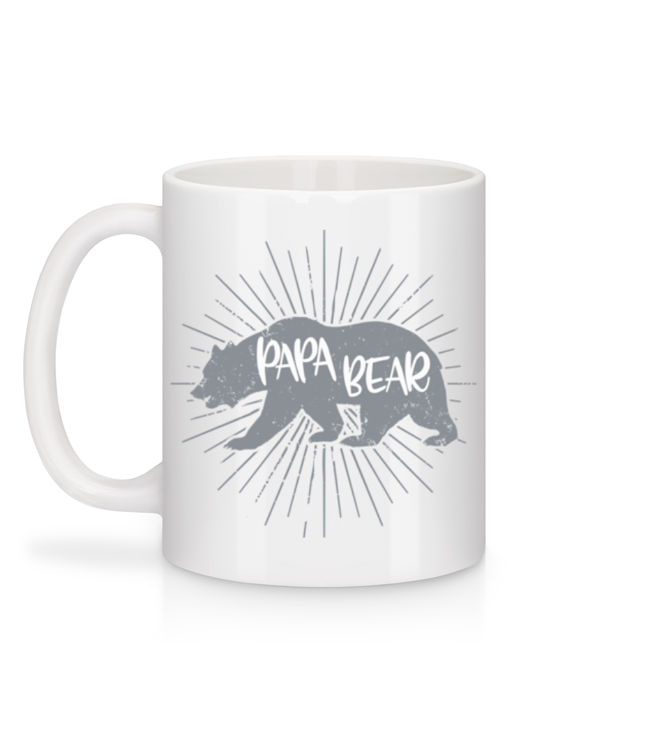 Papa Bear - Mug en céramique blanc - Blanc - Derrière