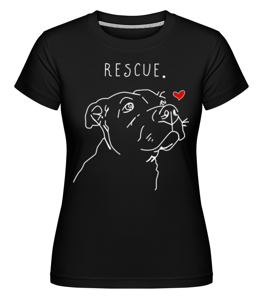 Aperçu: Rescue Dog -  T-shirt Shirtinator femme - Noir - Devant