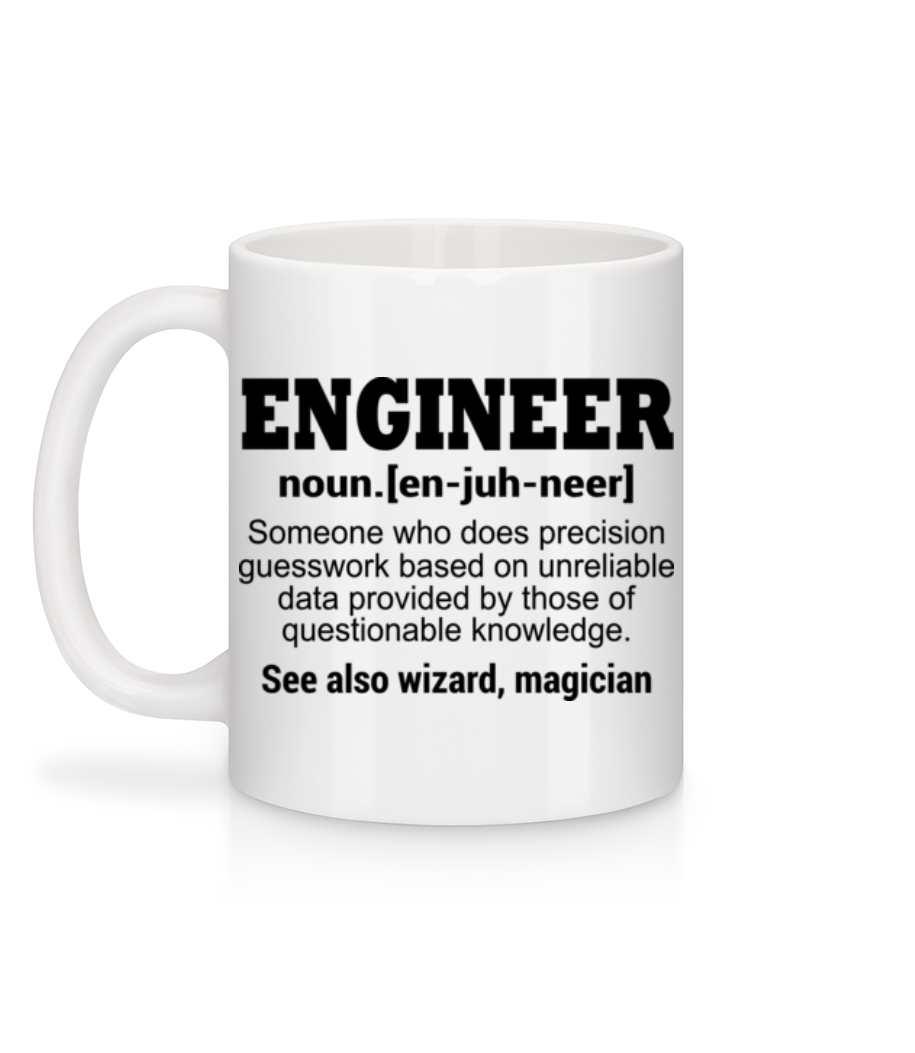 Engineer Defenition - Mug en céramique blanc - Blanc - Derrière