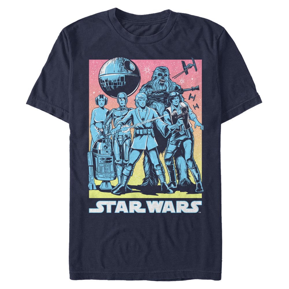 Aperçu: Star Wars - Skupina Rebels Are Go - Homme T-shirt - Bleu marine - Devant