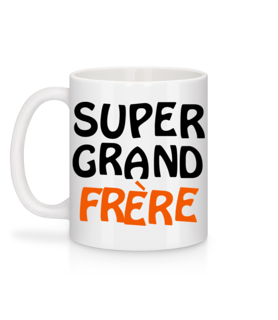 Super Grand Frère - Mug en céramique blanc - Blanc - Derrière