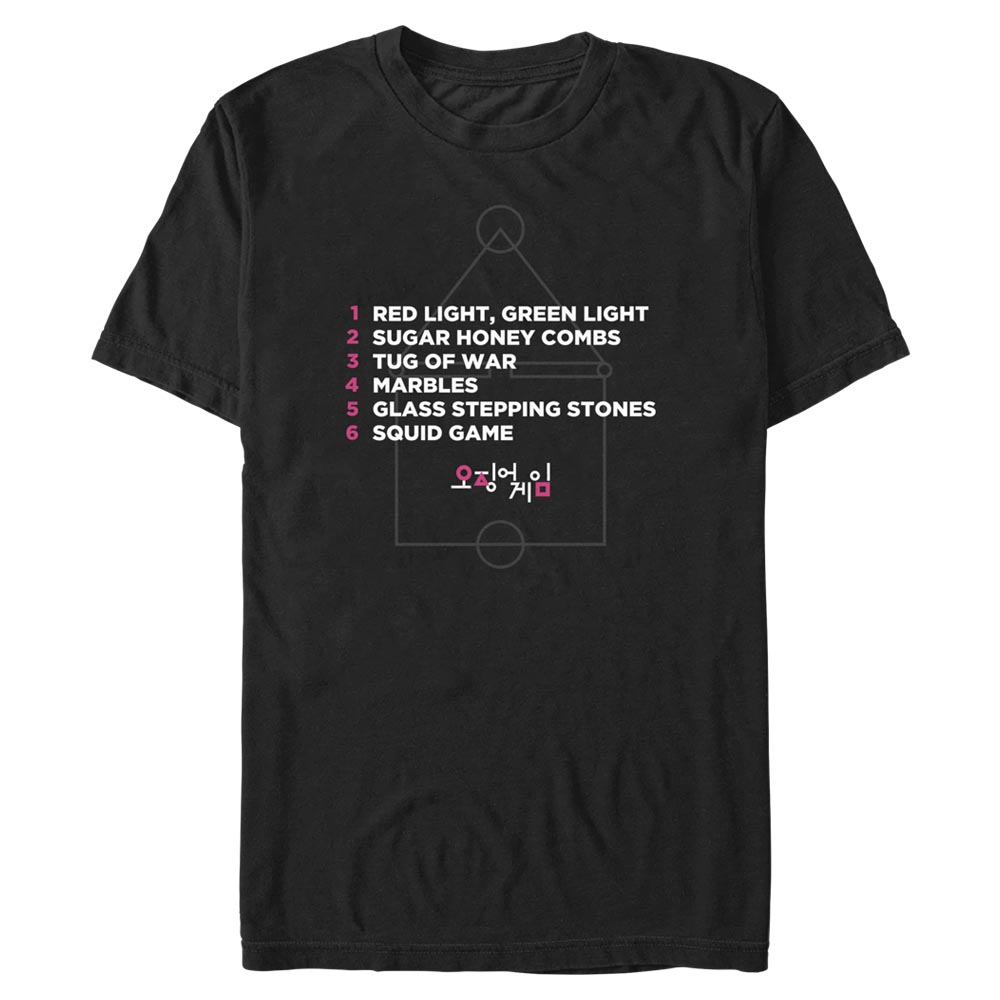 Netflix - Squid Game - Texte Games List - Homme T-shirt