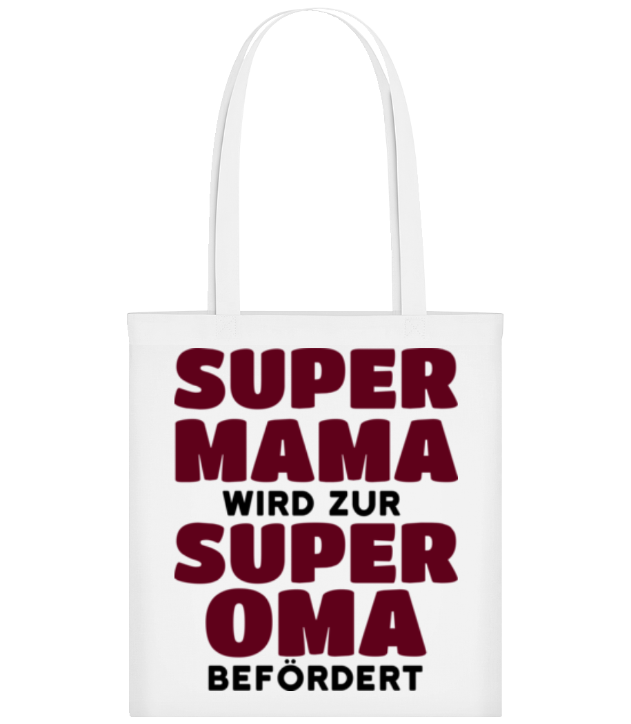 Vorschau: Beförderung Zur Super Oma - Stofftasche - Weiß - Vorne