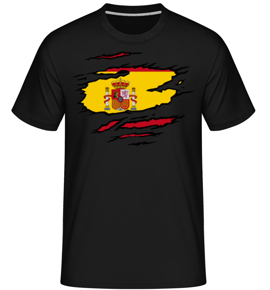 Drapeau déchiré Espagne ·  T-Shirt Shirtinator homme