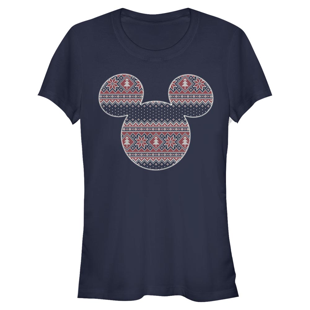 Aperçu: Disney Classics - Mickey Mouse - Mickey Mouse Sweater Fill Mouse - Femme T-shirt - Bleu marine - Devant
