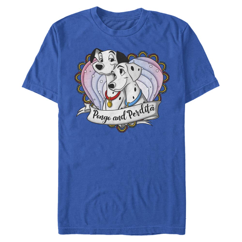 Disney Classics - Les 101 Dalmatiens - Pongo & Perdita Pong And Perdita - Valentine's Day - Homme T-shirt