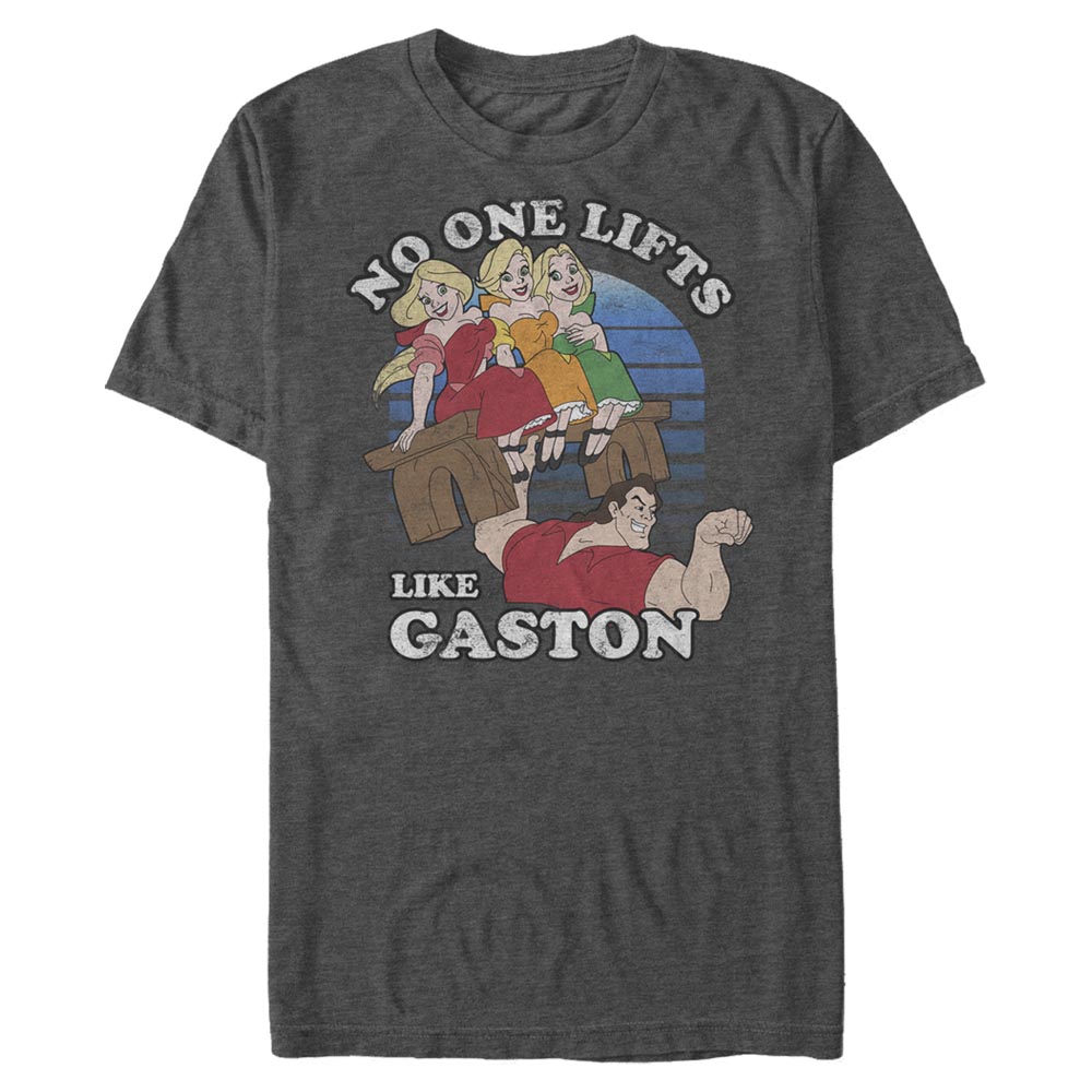 Disney - La Belle et la Bête - Gaston Bench Max - Homme T-shirt - Anthracite chiné - Devant