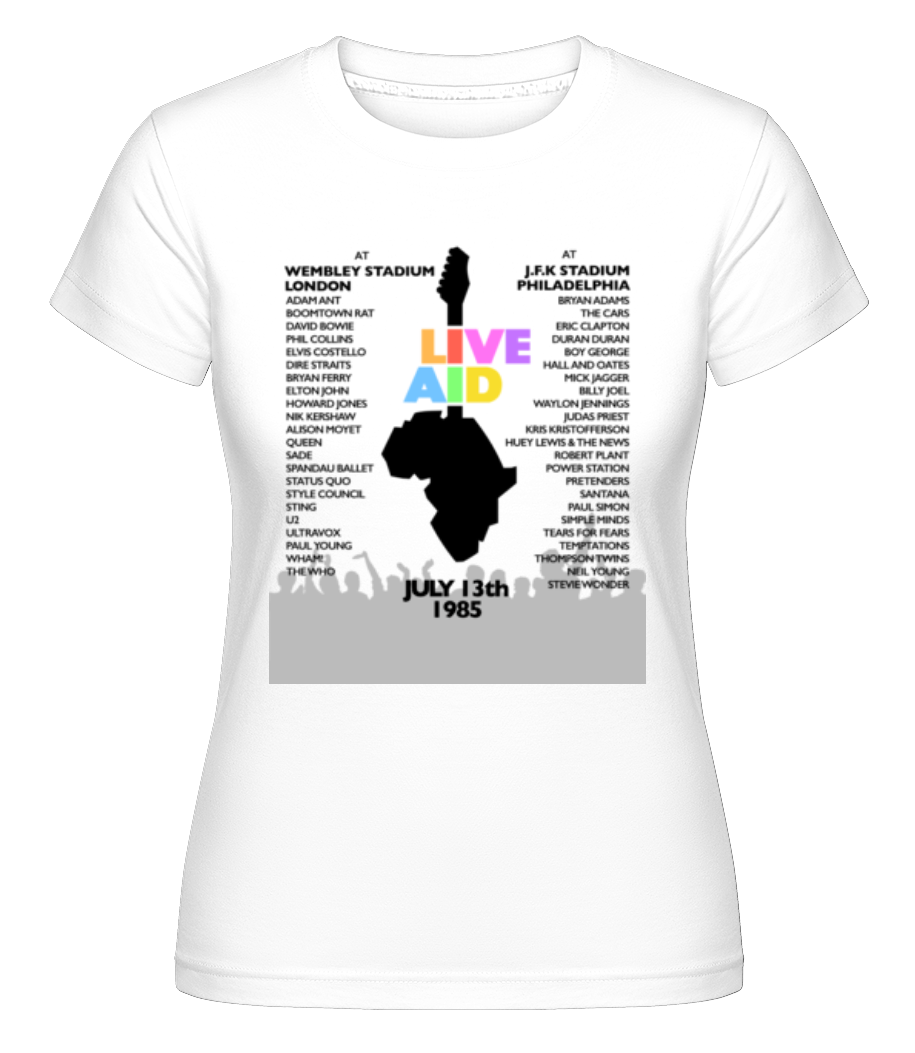 Aperçu: Live Aid Lineup -  T-shirt Shirtinator femme - Blanc - Devant