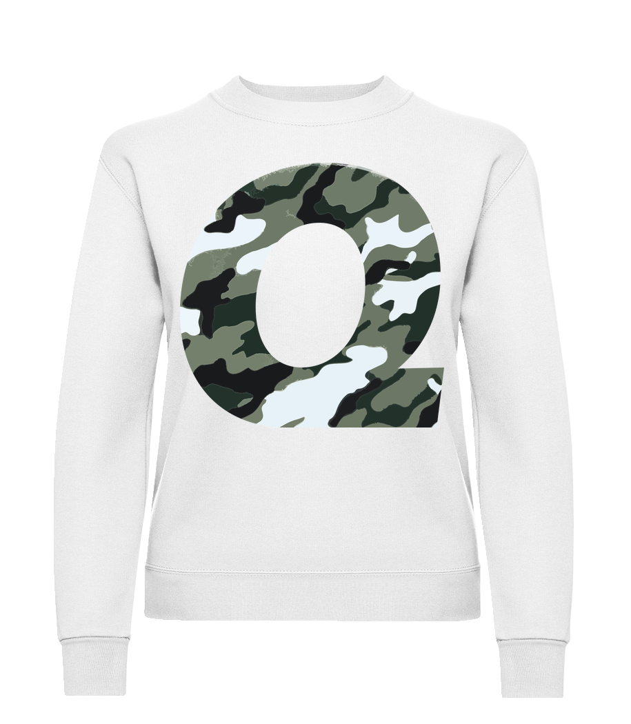 Queen Camouflage - Sweatshirt Femme - Blanc - Vorn