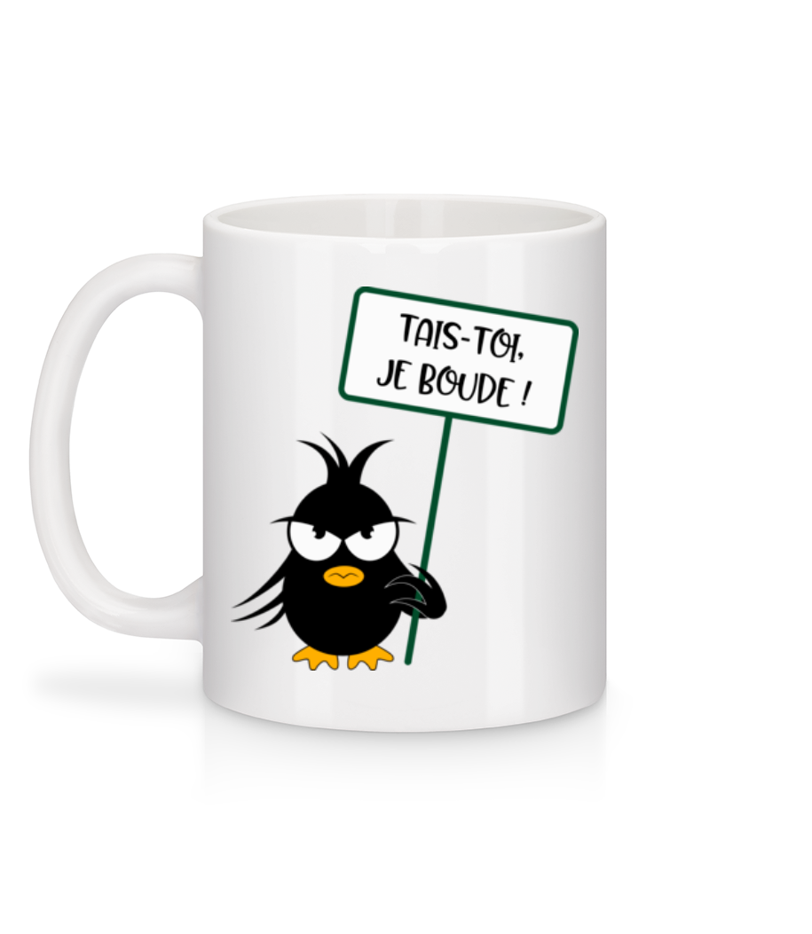 Aperçu: Tais-Toi Je Boude - Mug en céramique blanc - Blanc - Derrière