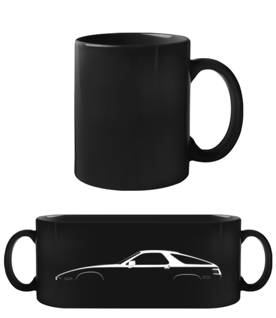 'Porsche 928' Silhouette · Tasse Noire