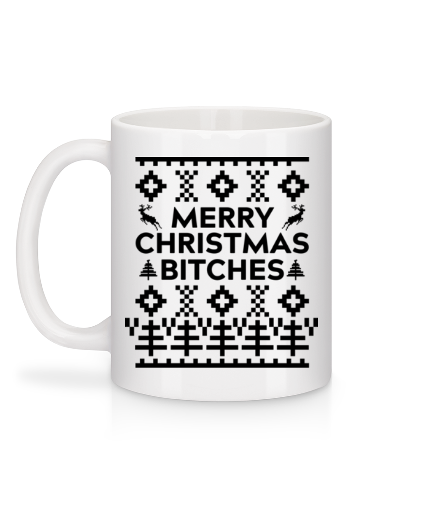 Vorschau: Merry Christmas Bitches - Tasse - Weiß - Hinten