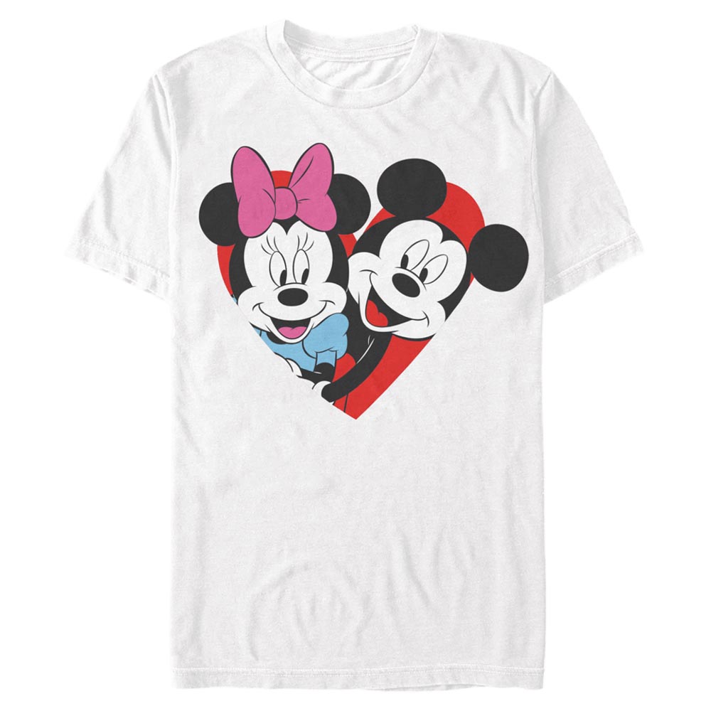 Disney Classics - Mickey Mouse - Minnie Mouse Mickey Minnie Heart - Valentine's Day - Homme T-shirt