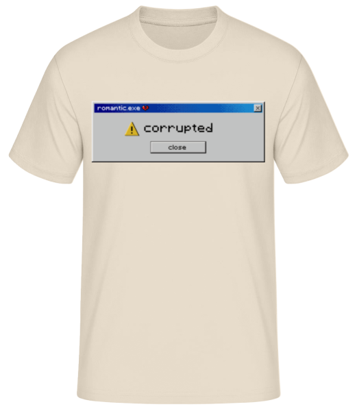Y2K Romantic.exe Corrupted - T-shirt standard Homme - Crème - Devant