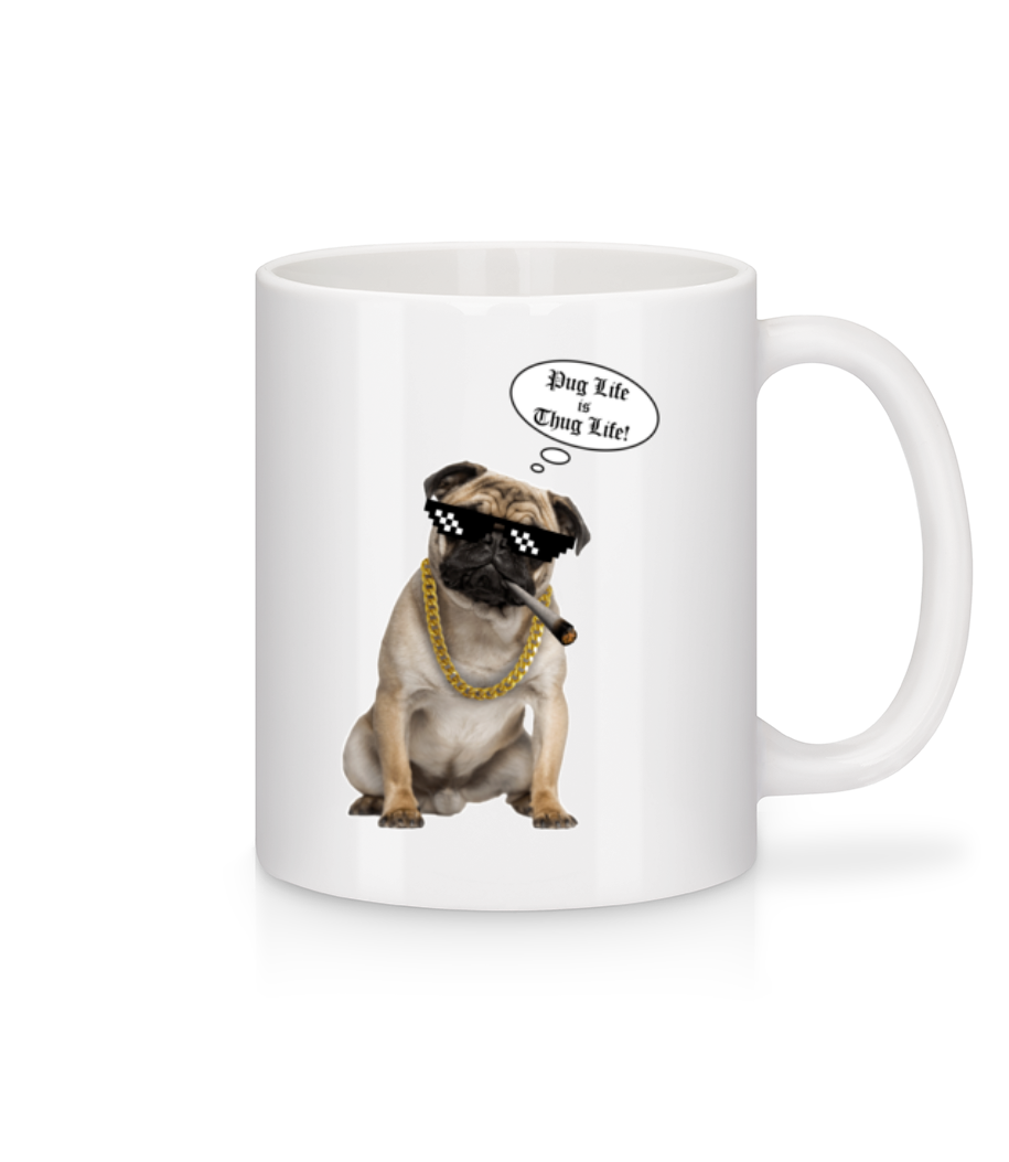 Pug Life Thug Life · Mug en céramique blanc