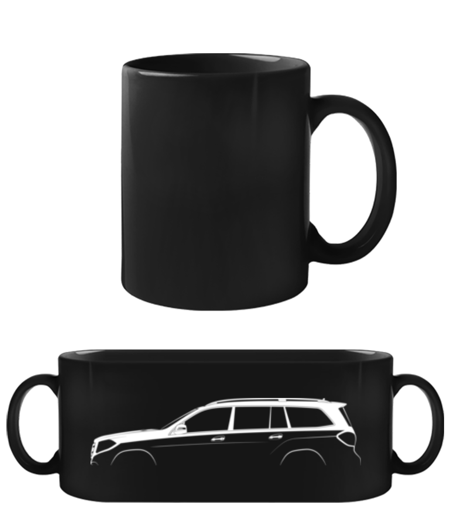 'Mercedes-Benz GLS AMG X166' Silhouette · Tasse Noire