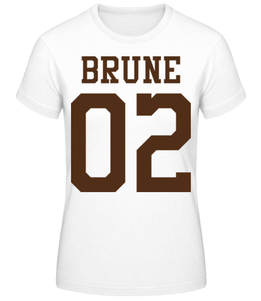 Brune 02 - T-shirt standard Femme - Blanc - Devant